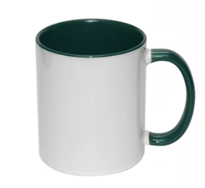 Drinkware | Ceramic Coffee Mug | White/Green