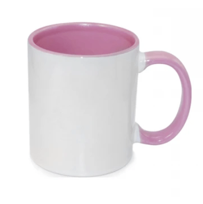 Drinkware | Ceramic Coffee Mug | White/Pink