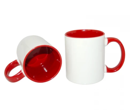 Drinkware | Ceramic Coffee Mug | White/Red