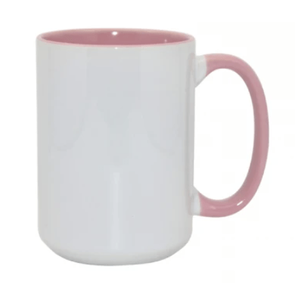 Drinkware | Ceramic Coffee Mug | White/Pink