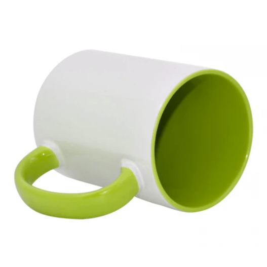 Drinkware | Ceramic Coffee Mug | White/Light Green