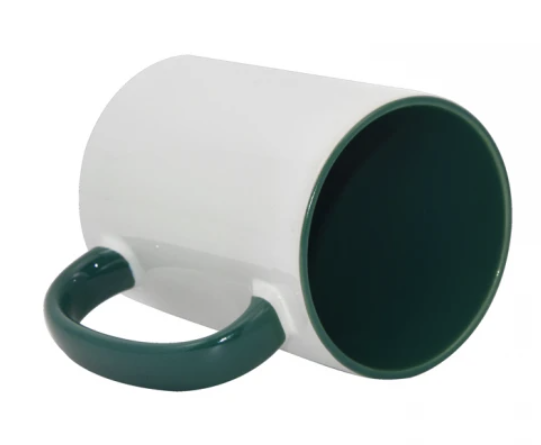 Drinkware | Ceramic Coffee Mug | White/Green