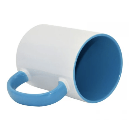 Drinkware | Ceramic Coffee Mug | White/Light Blue