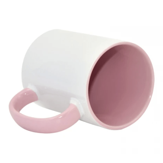 Drinkware | Ceramic Coffee Mug | White/Pink
