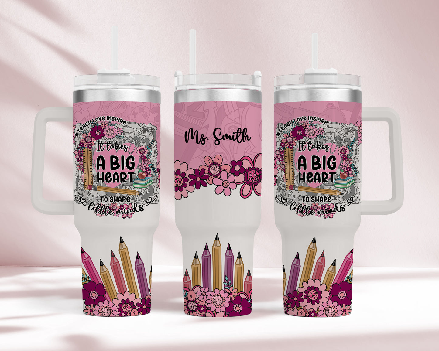Drinkware | 40oz Tumbler with handle | Teacher