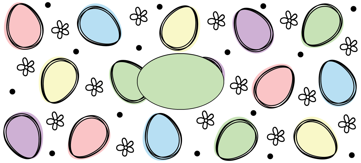 Drinkware | Easter Frosted Libby Glass | Colorful Easter Eggs I