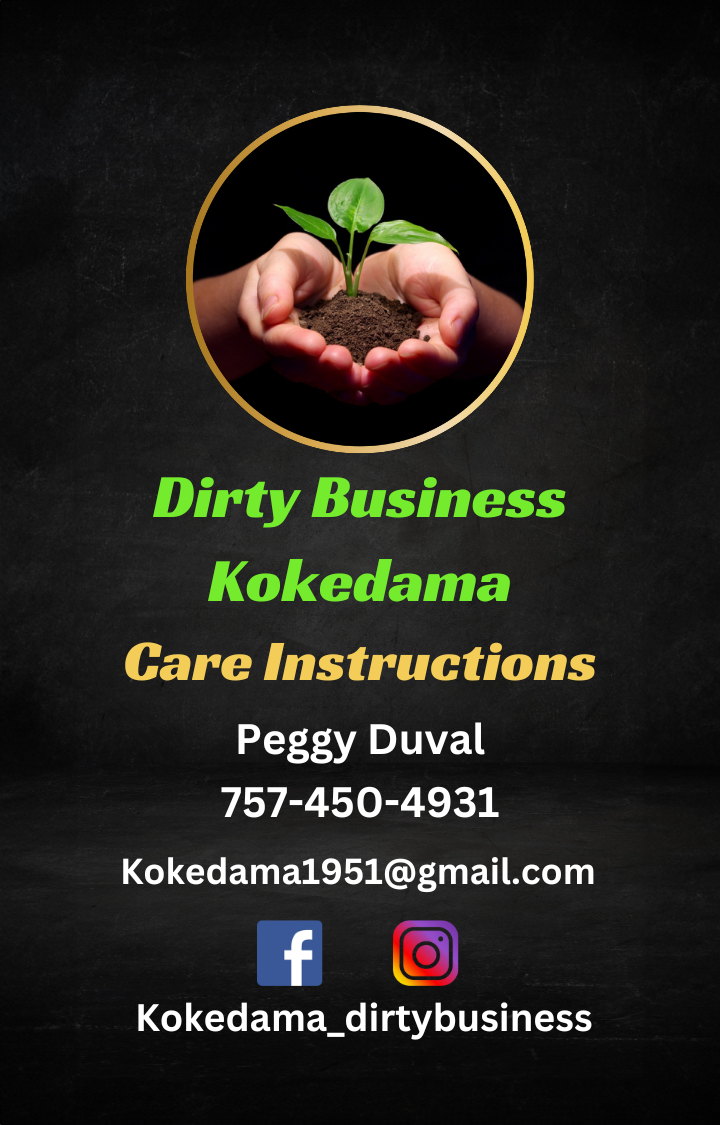 Care Cards - Dirty Business Kokedama