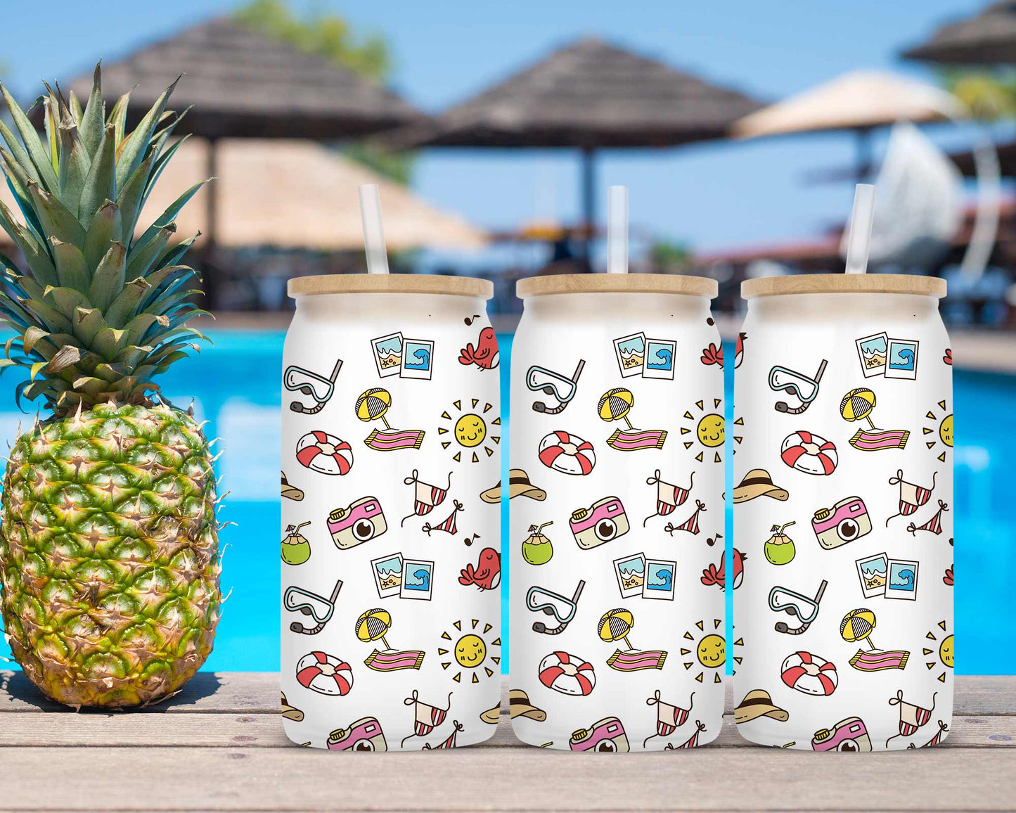 Drinkware | Frosted Libby Glass | Summer