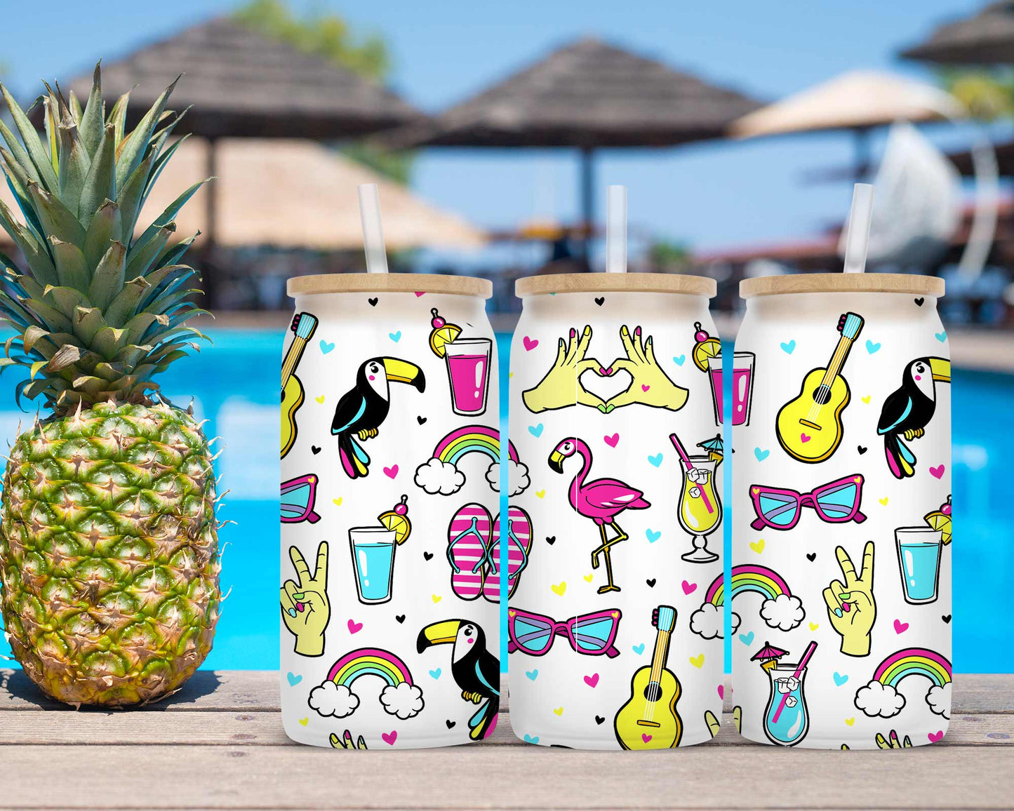 Drinkware | Frosted Libby Glass | Summer