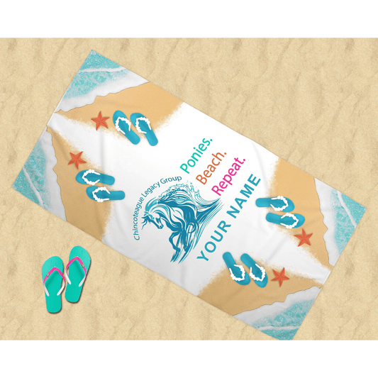 CLG Fundraising | Beach Towel | Ponies. Beach. Repeat.