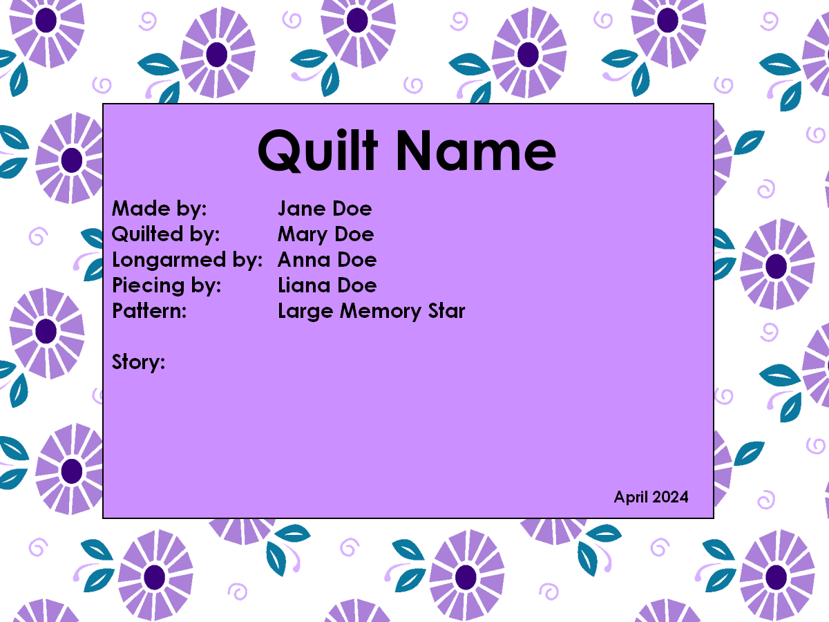 Quilting | Quilt Label