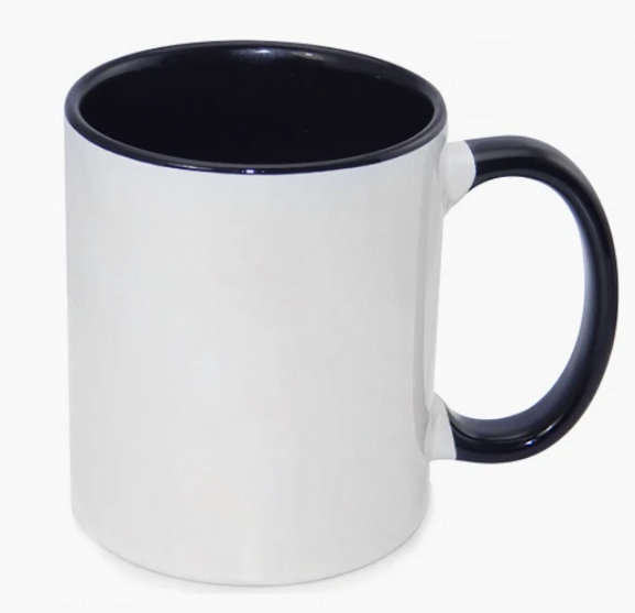 Taza de café de cerámica - Blanco/Negro