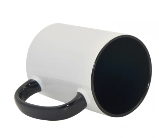 Ceramic Coffee Mug - White/Black