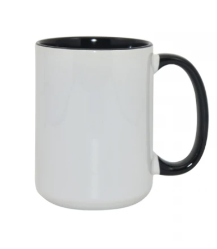 Ceramic Coffee Mug - White/Black