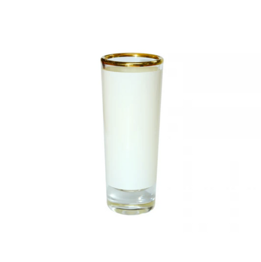 Vaso de chupito con borde dorado 3 oz