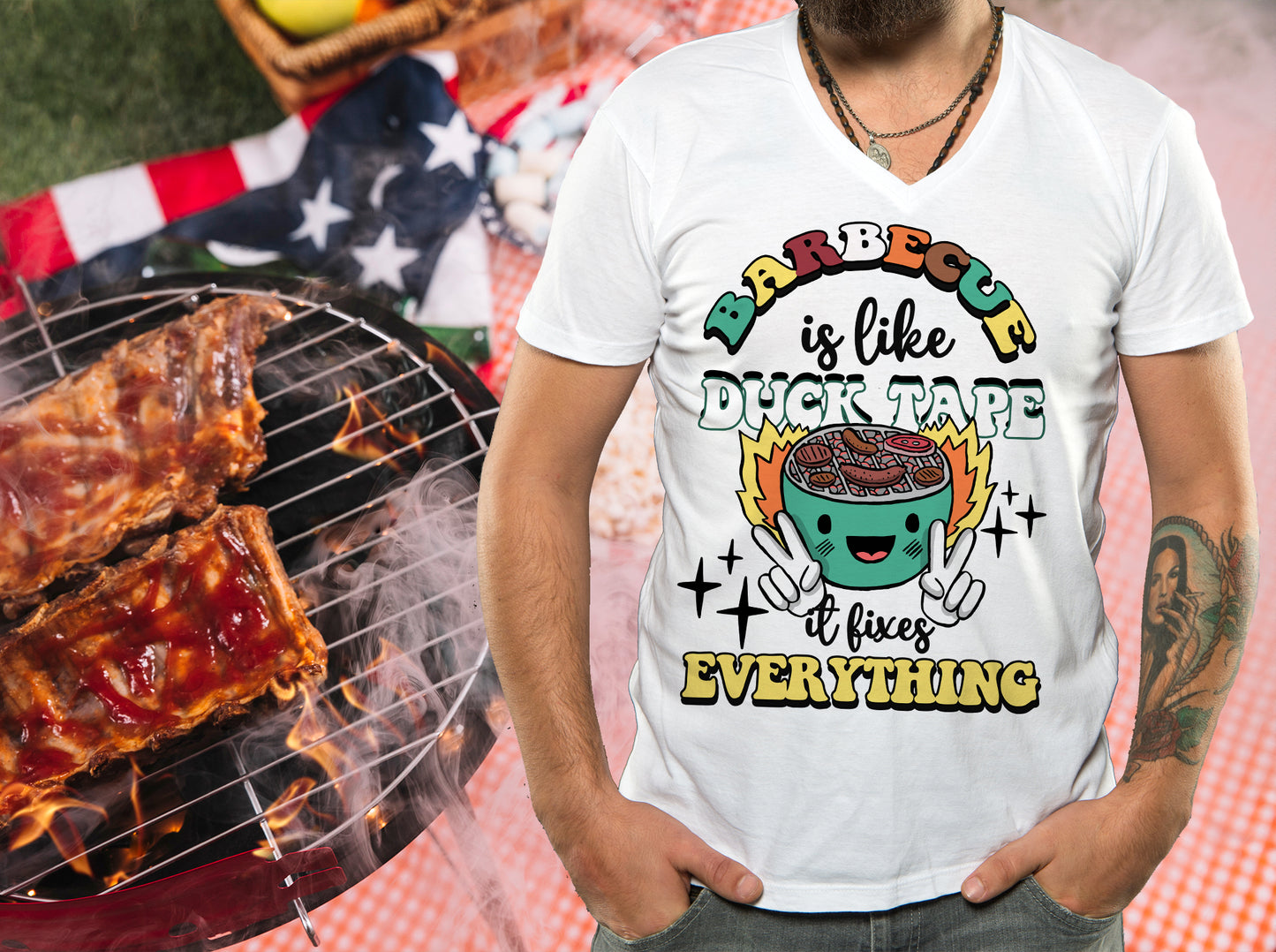 BBQ Is Like Duct Tape, It Fixes Everything T-Shirt