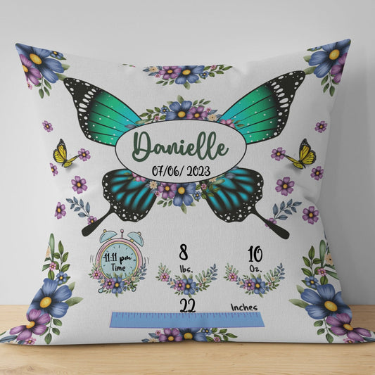 Baby Birth Details Pillow Cover