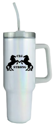 CLG: Taza de 40 oz con CLG Fuerte y Personalización 