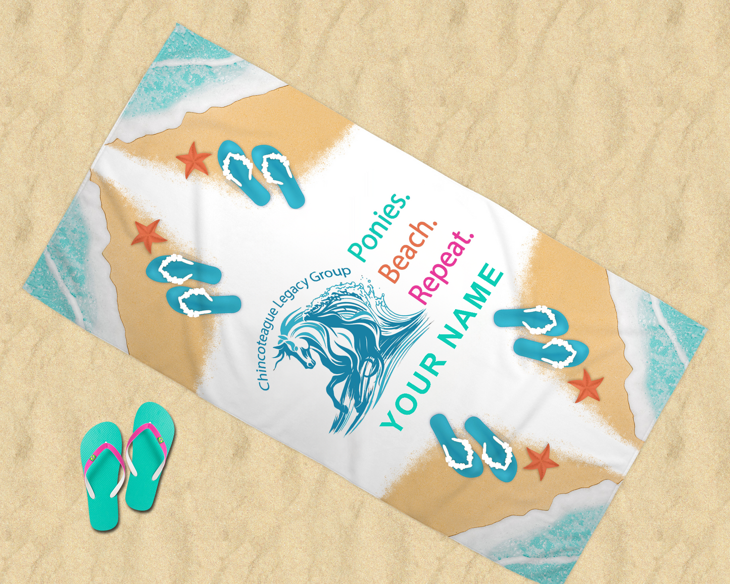 CLG Ponies. Beach. Repeat. Beach Towel