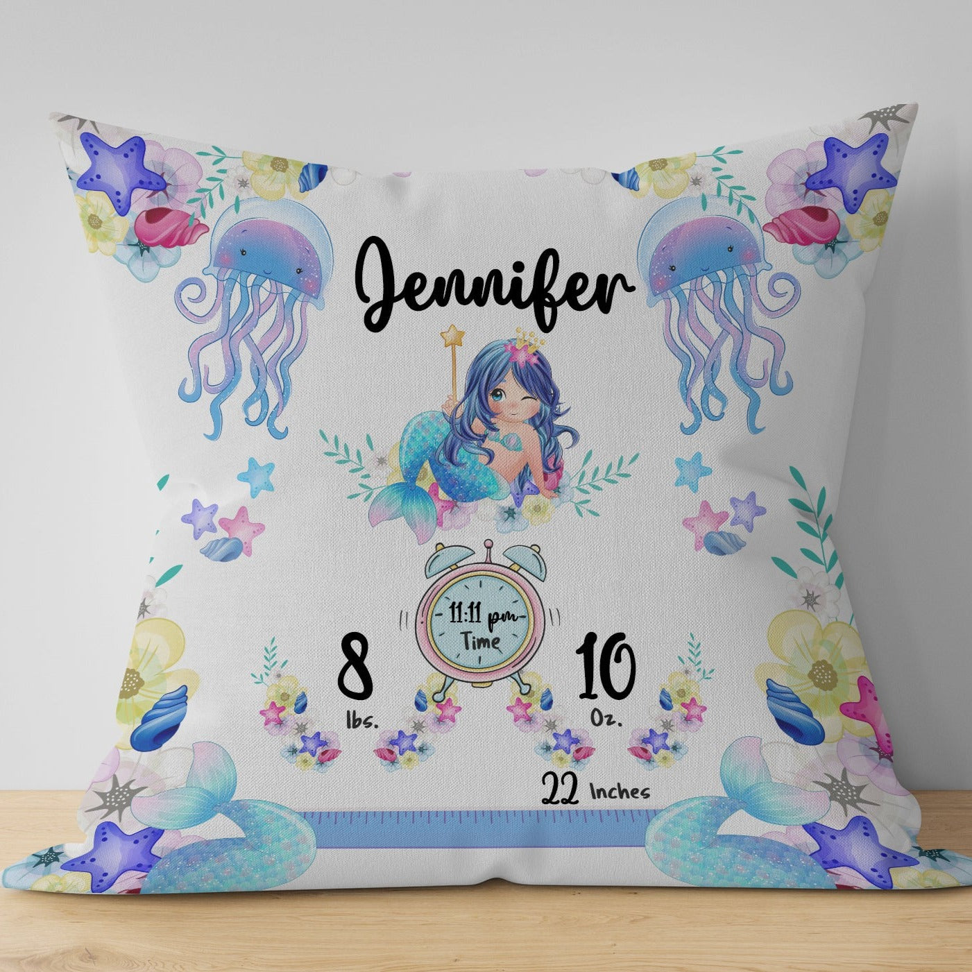 Baby Birth Details Pillow Cover